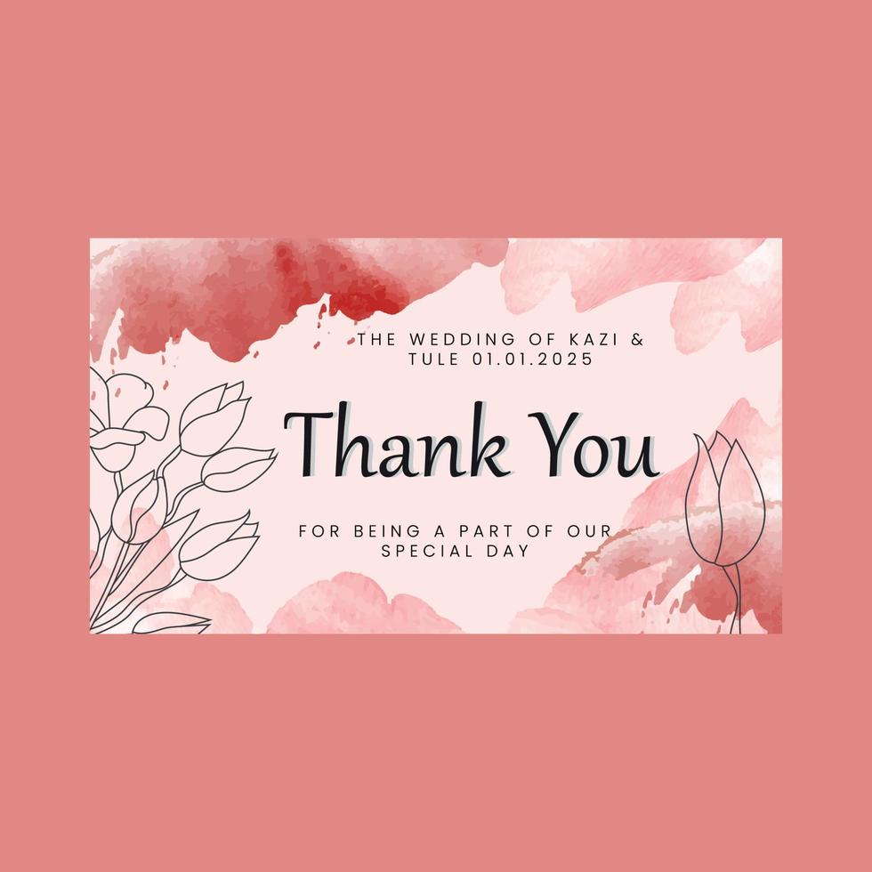 We are getting married thank you card Free Vector