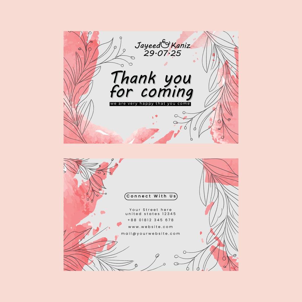 We are getting married thank you card Free Vector