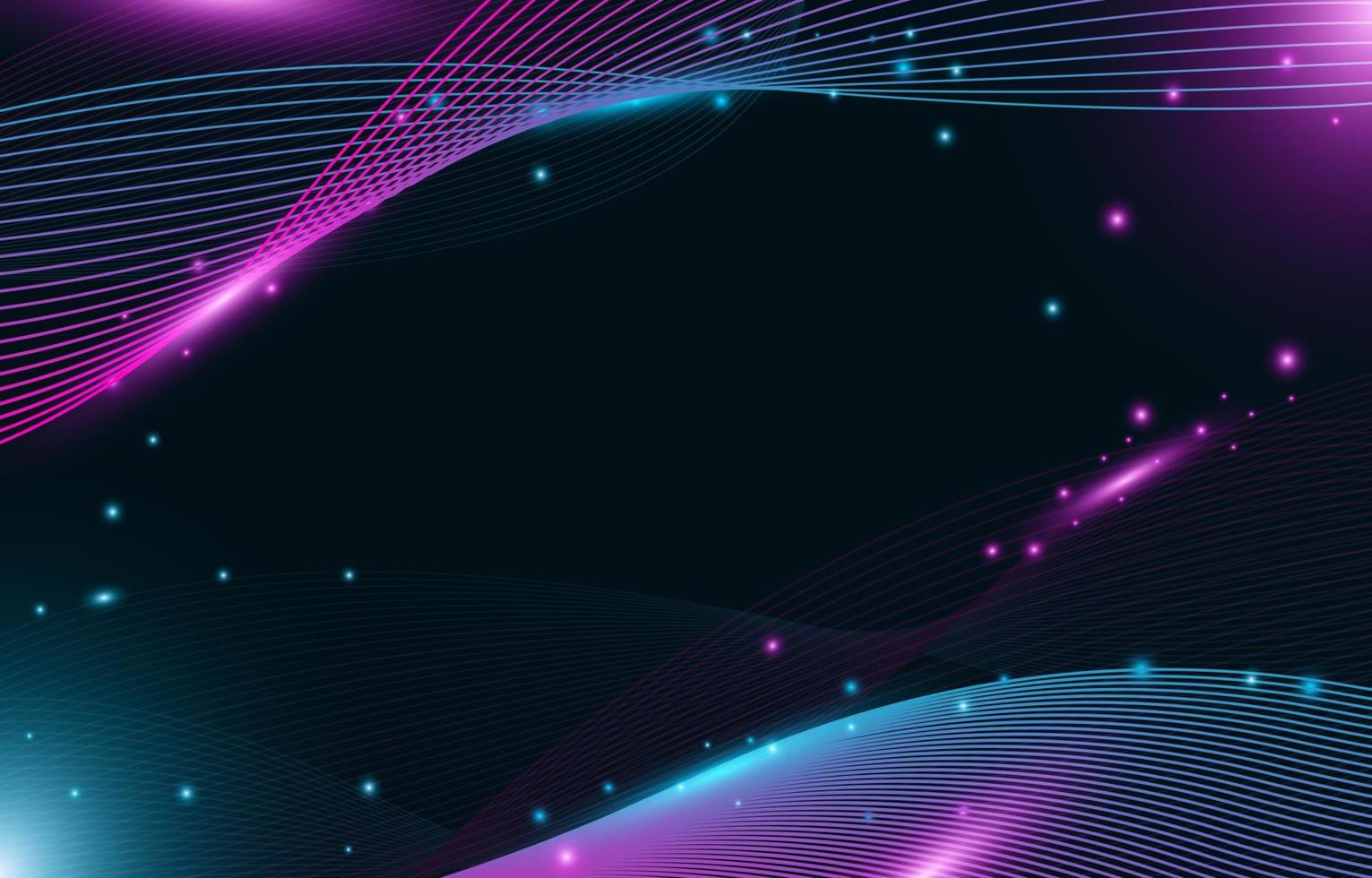 Blue Line Waves Background with Blue Shine vector