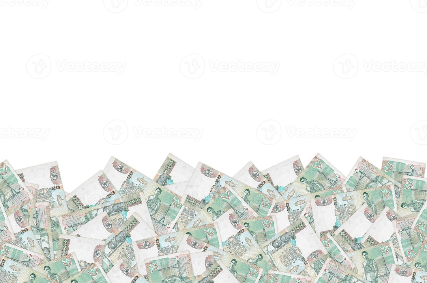 King Bhumibol Adulyadej on 20 Baht Thailand money bill close up photo