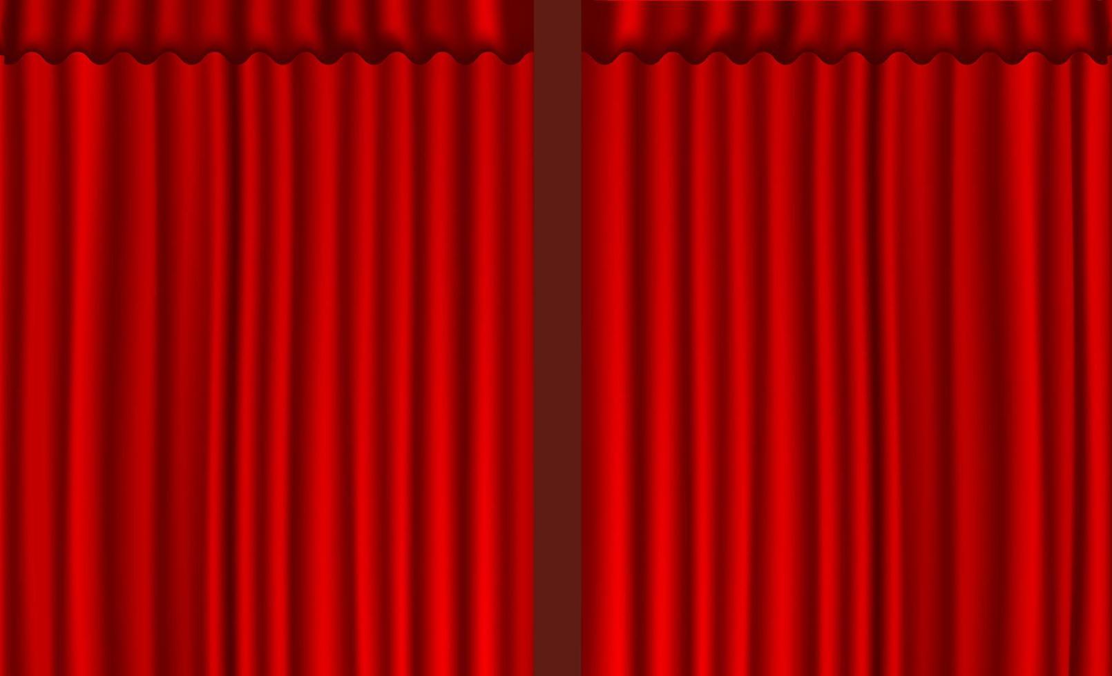 Background vector red curtain style.