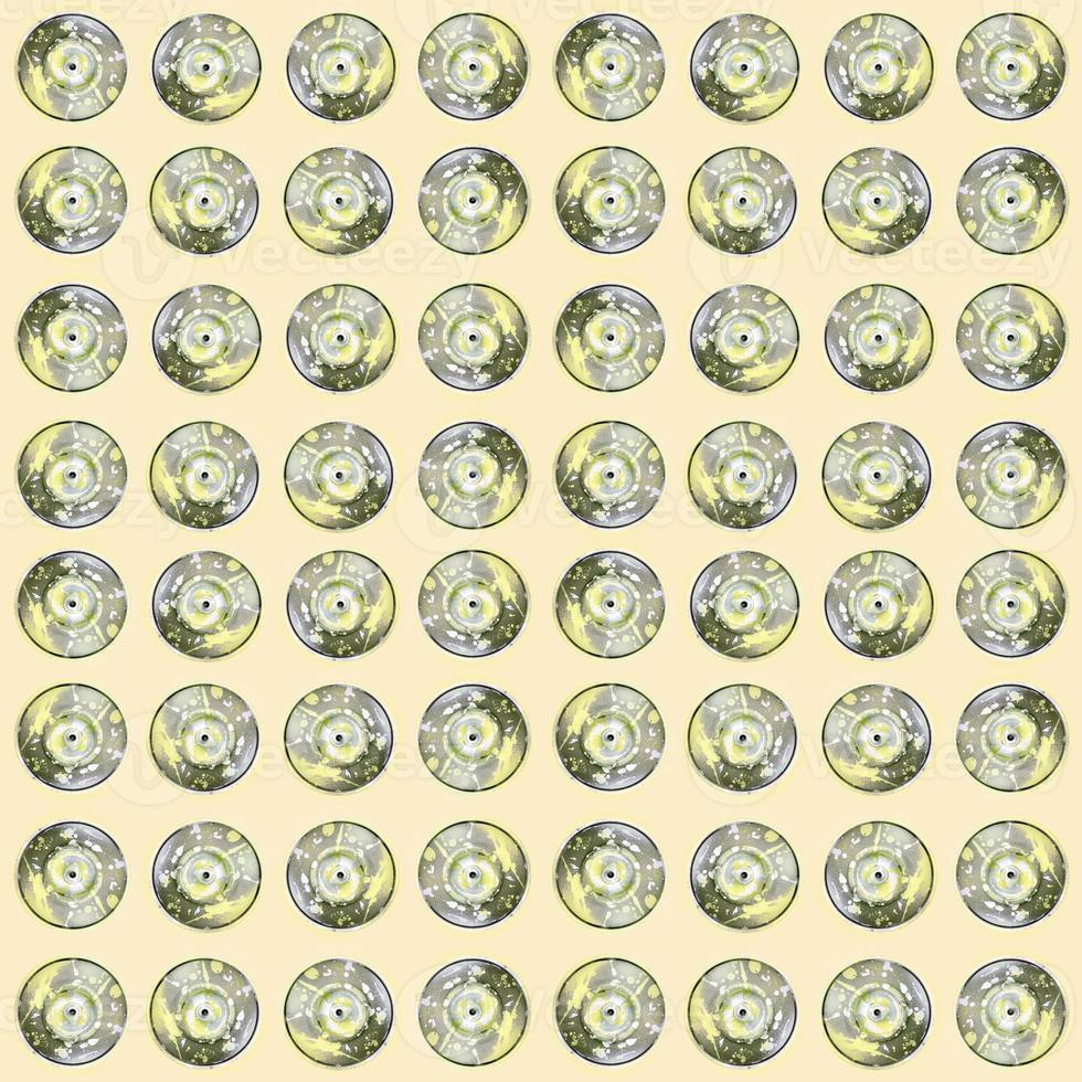 Many used spray cans for graffiti drawing lies on a pastel colored backgroung. Street art painting concept. Minimal flat lay pattern. Top view photo