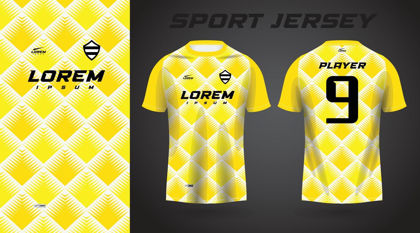 yellow shirt sport jersey design vector