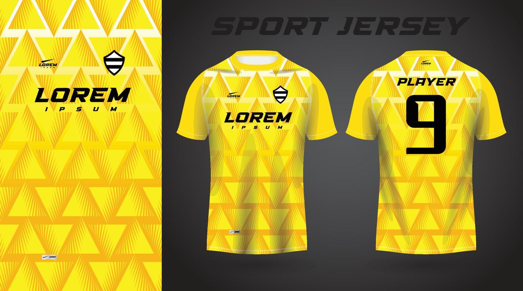 yellow shirt sport jersey design vector