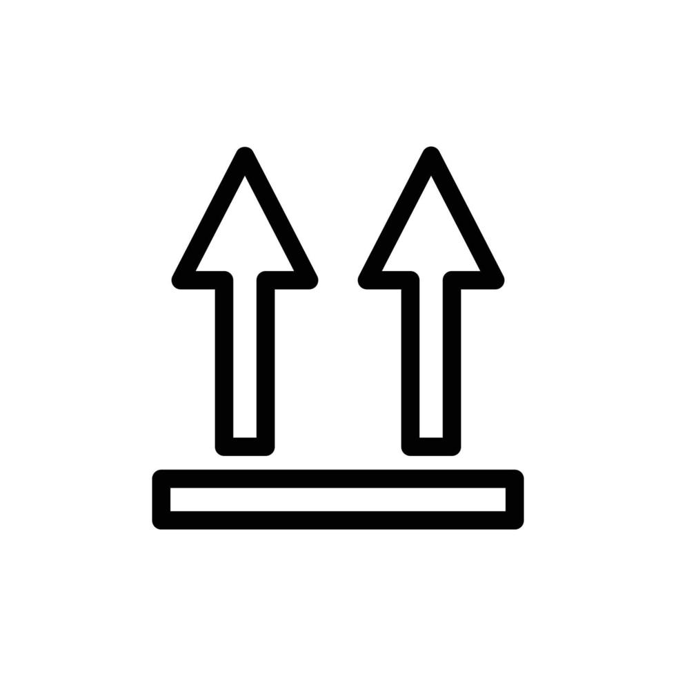 Up arrow line icon illustration. suitable for this side up packaging