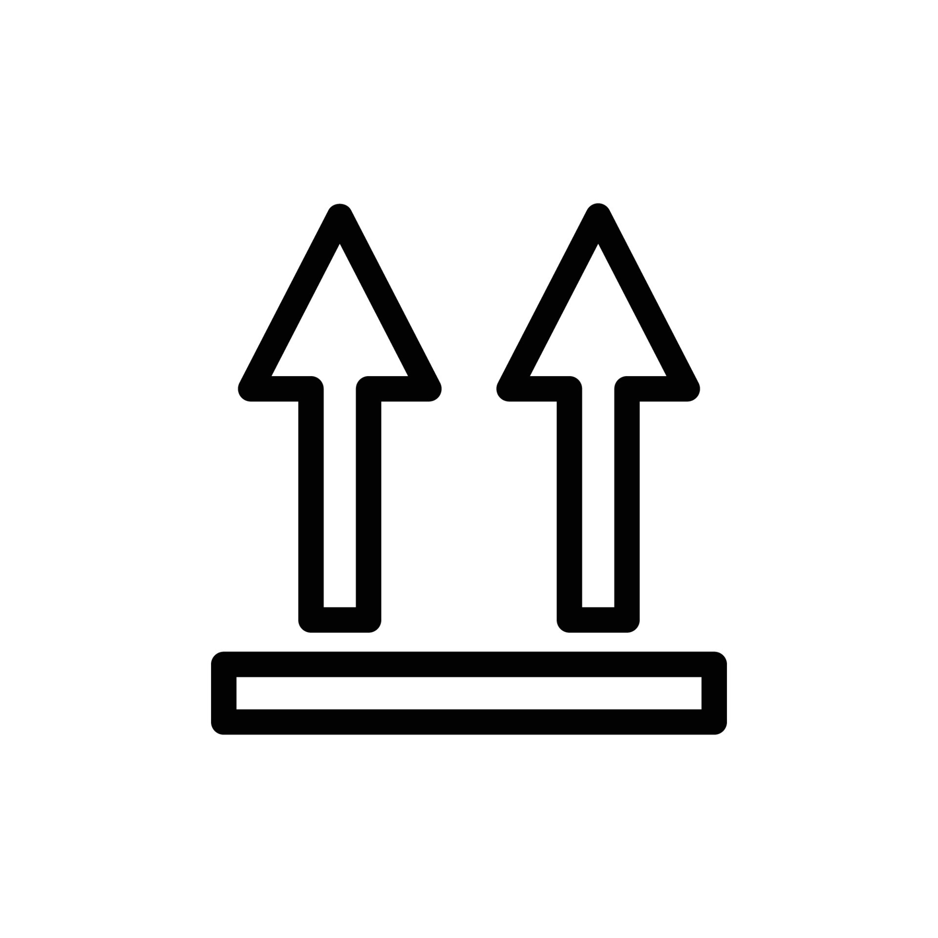 Up arrow line icon illustration. suitable for this side up packaging