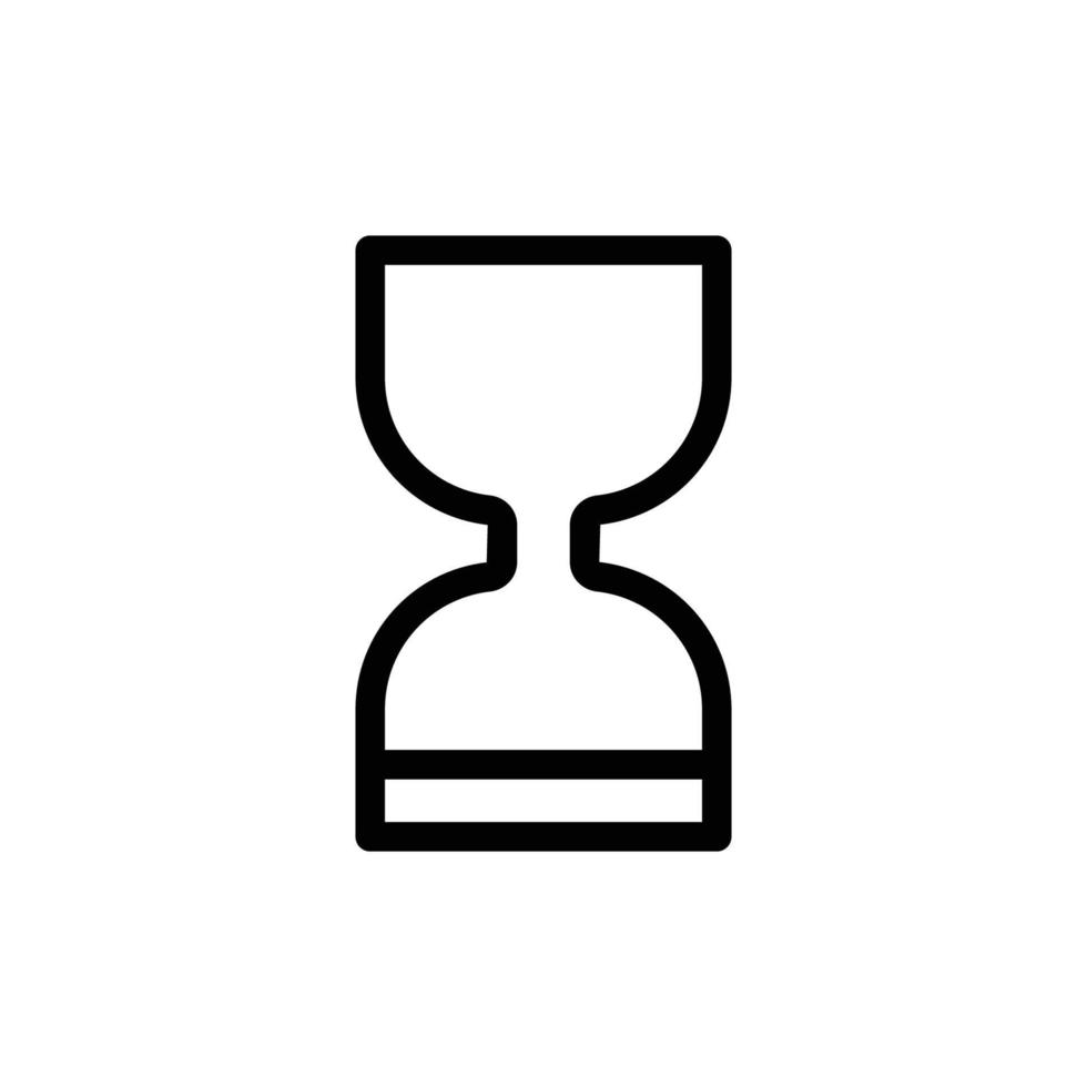 ilustración de icono de línea de reloj de arena. adecuado para el icono de fecha de caducidad. icono relacionado con el embalaje. diseño vectorial simple editable. píxel perfecto a 32 x 32 vector