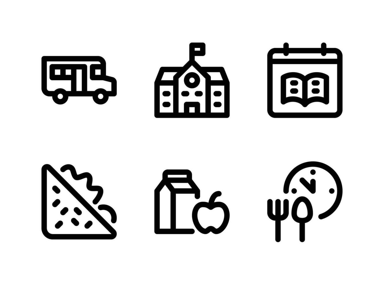 Simple Set of Back To School Related Vector Line Icons