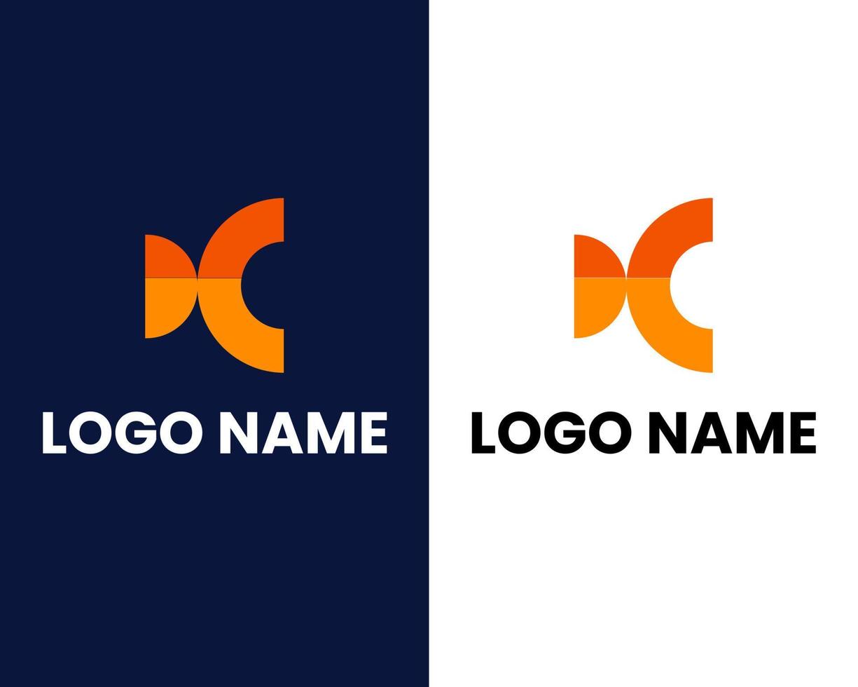 letter d and c mark logo design template vector