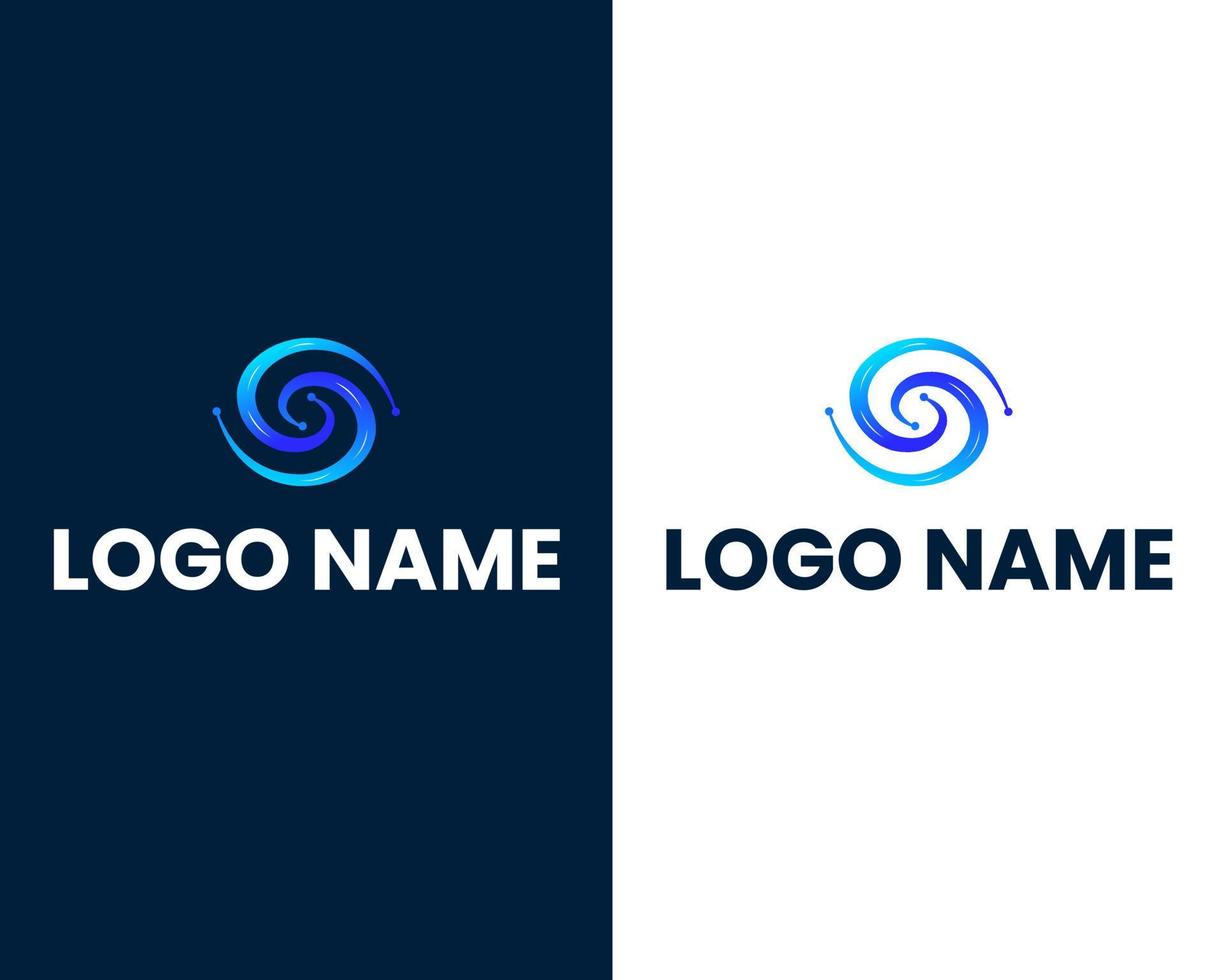 letter s with tech modern logo design template vector