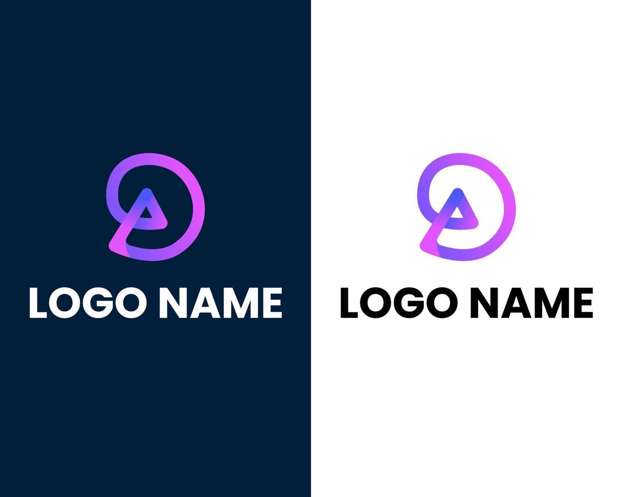 letter g with play sign modern logo design template vector