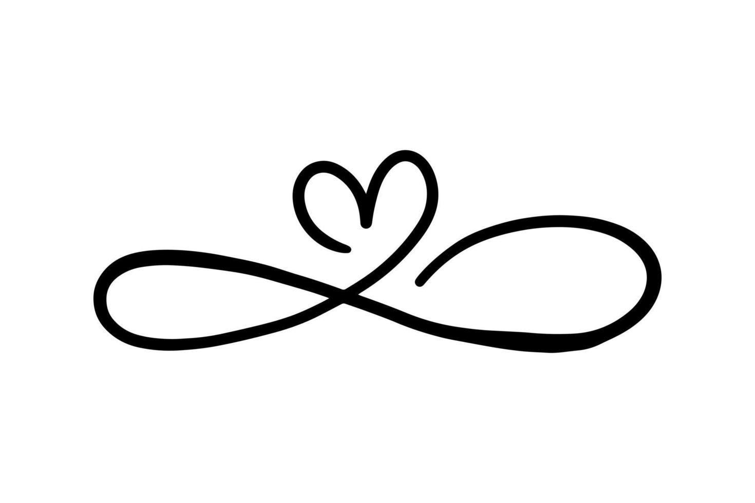 lines that form a symbol of love. vector illustration