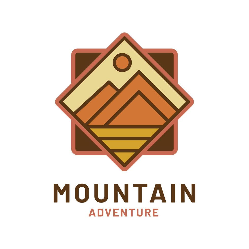 Vintage adventure mountain nature logo badge vector illustration, Great for design badge stickers and t-shirts