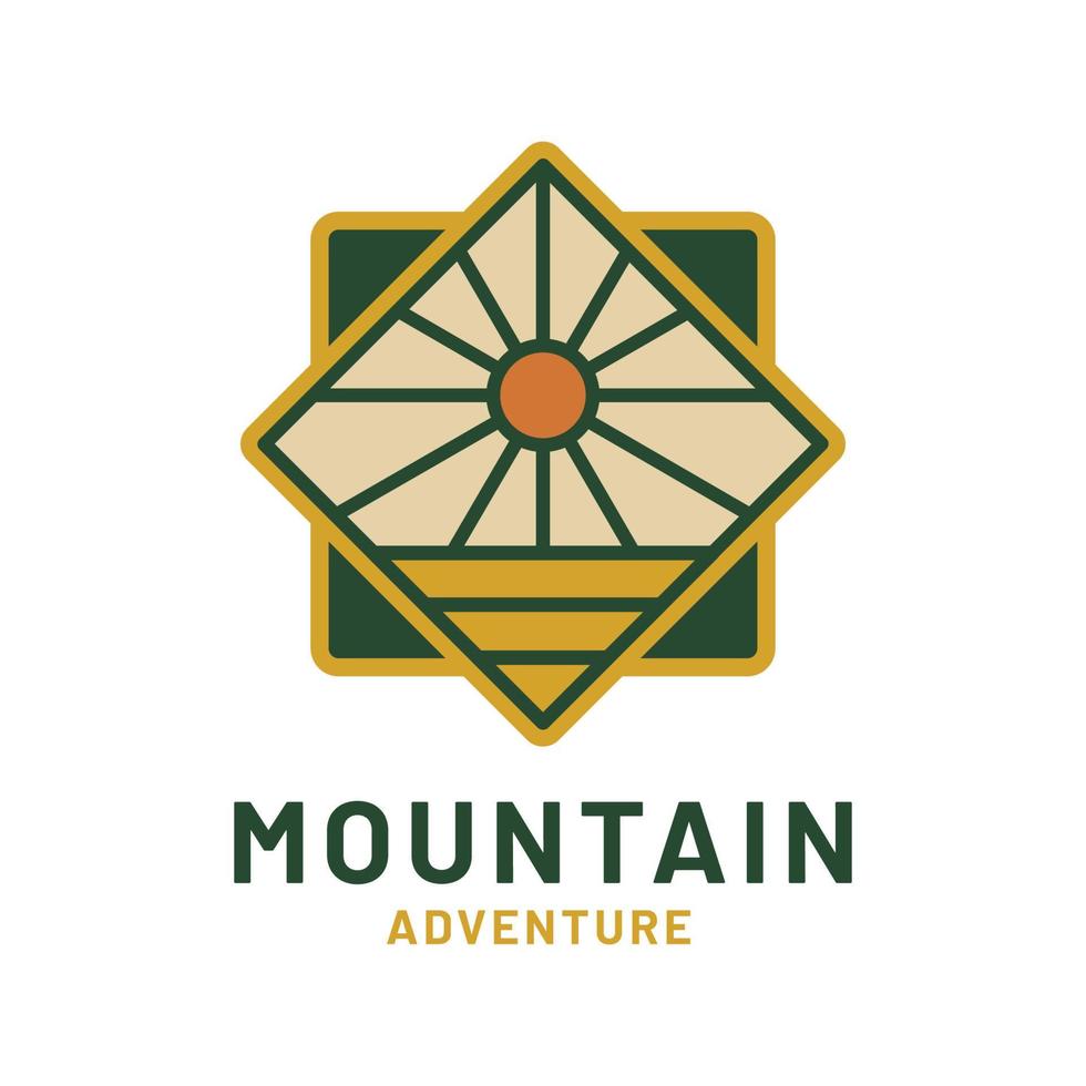 Vintage adventure mountain nature logo badge vector illustration, Great for design badge stickers and t-shirts