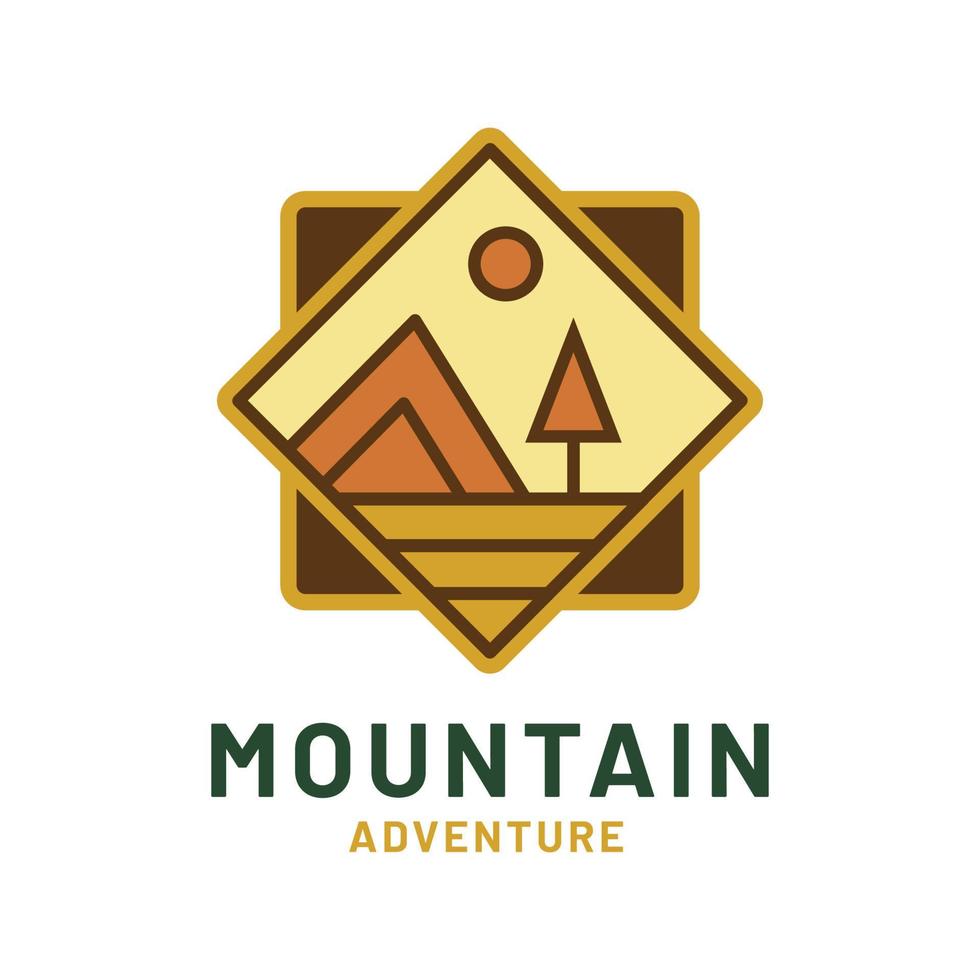 Vintage adventure mountain nature logo badge vector illustration, Great for design badge stickers and t-shirts