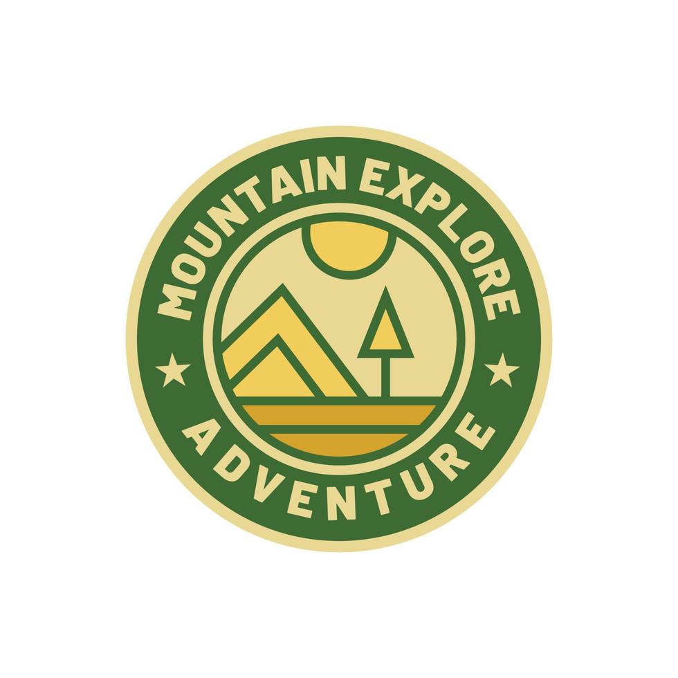 Vintage adventure mountain nature logo badge vector illustration, Great for design badge stickers and t-shirts