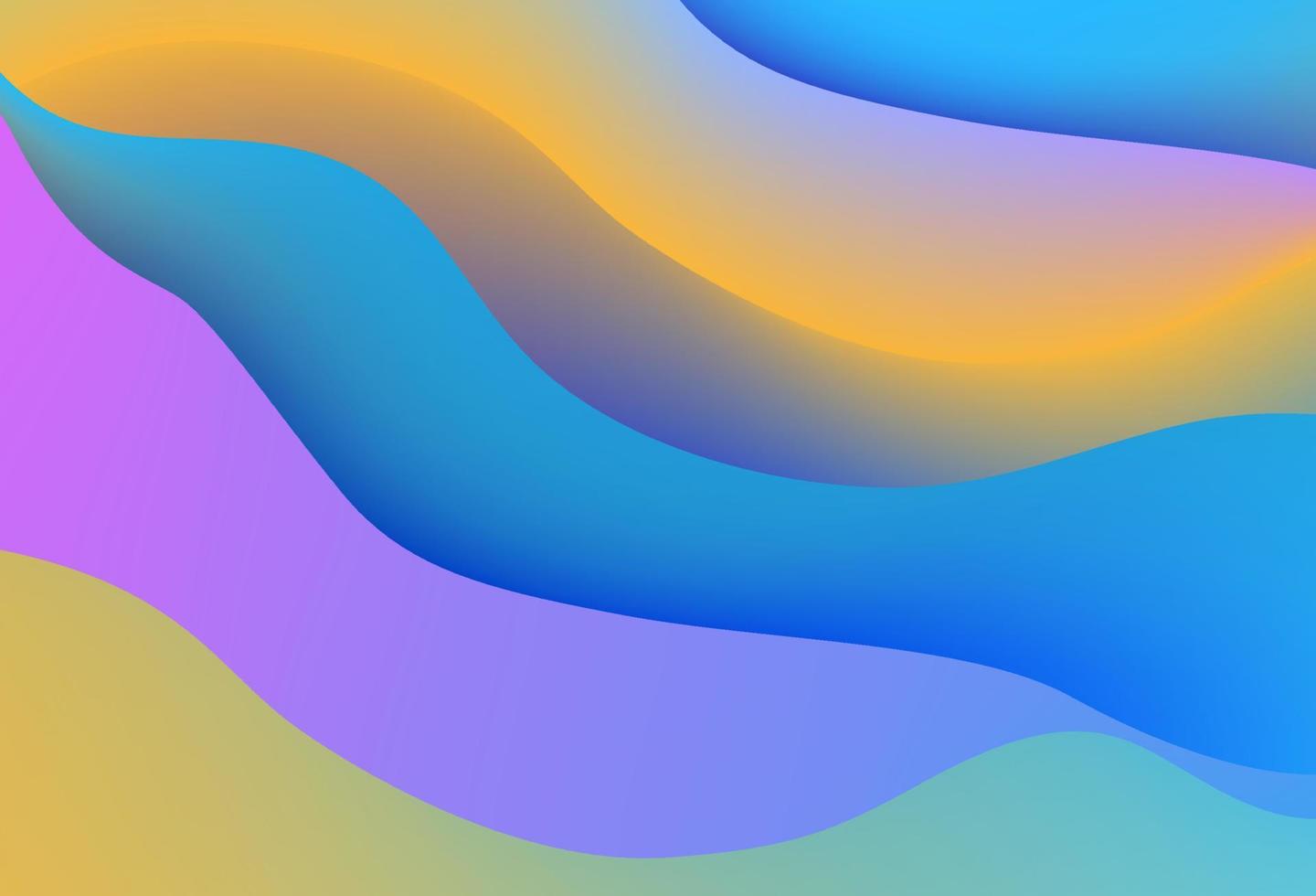 Abstract Background Modern Vibrant Gradient Color Waves. Vector design background