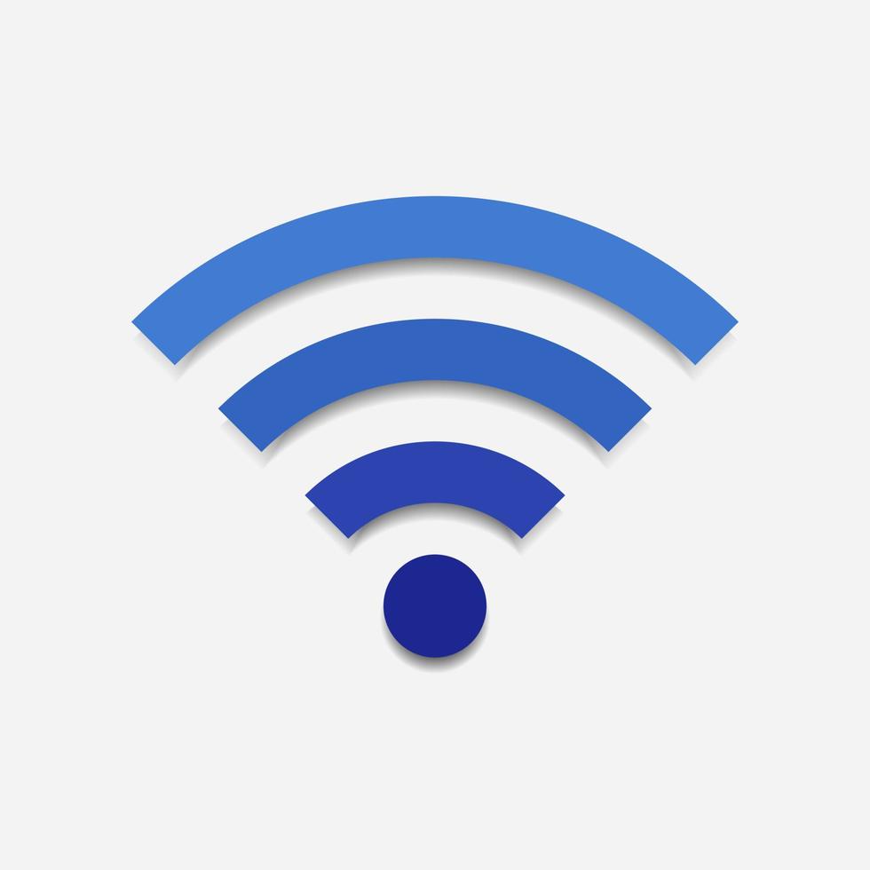 Wifi sign icon, wireless network signals symbol isolated on background. vector