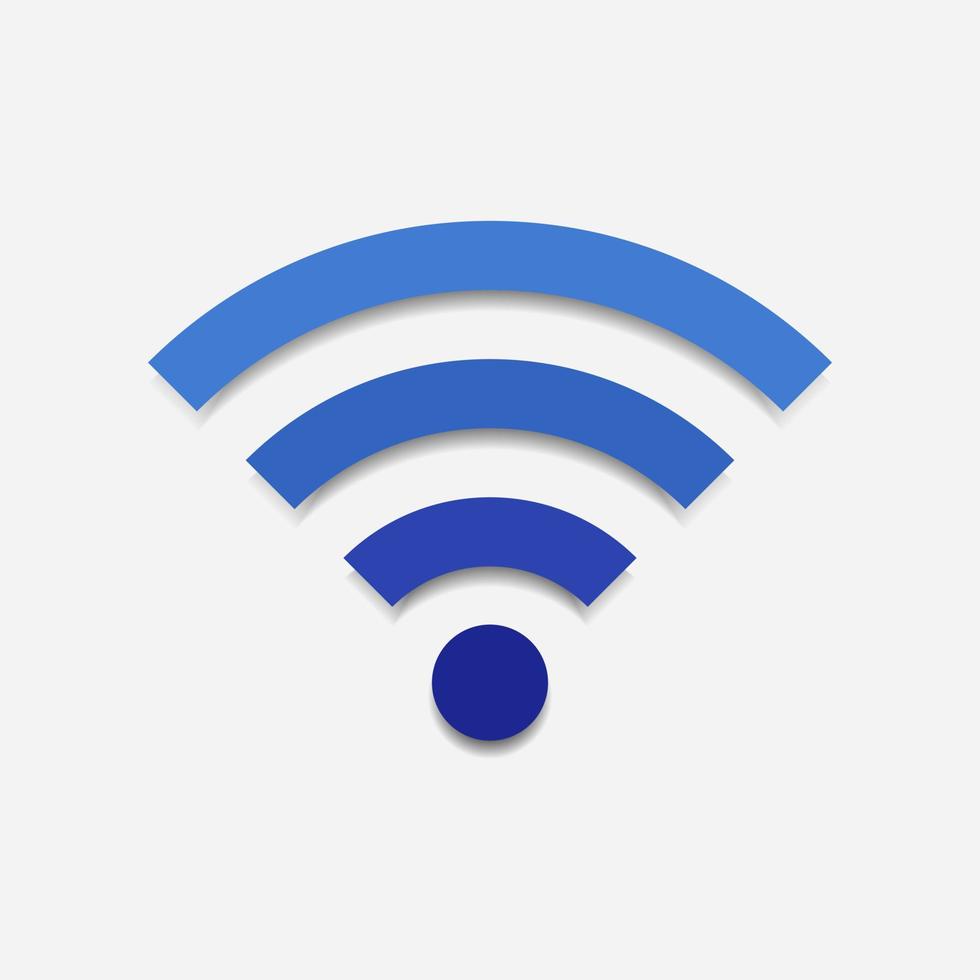 Wifi sign icon, wireless network signals symbol isolated on background. vector