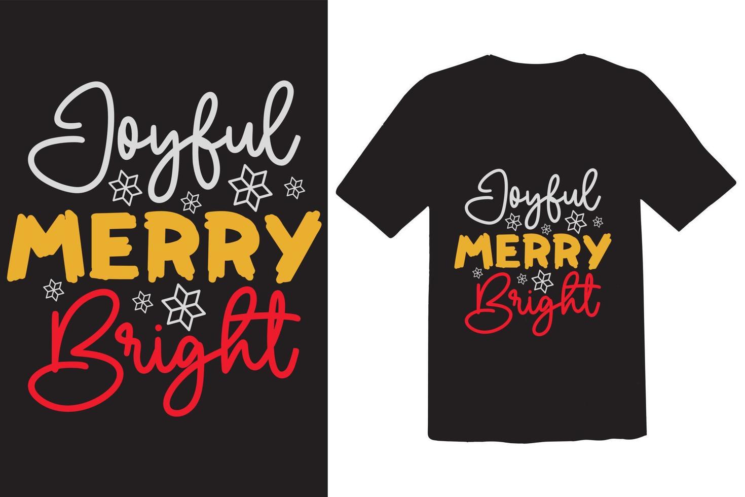 Joyful Merry Bright Christmas vector