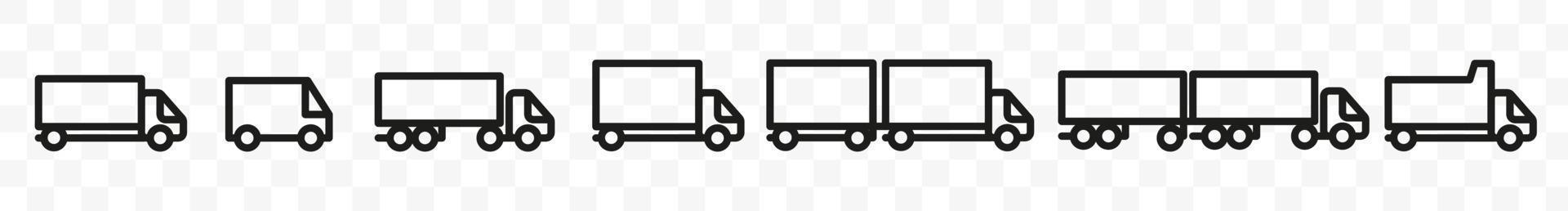 Set of Truck icon delivery. Vector Illustration