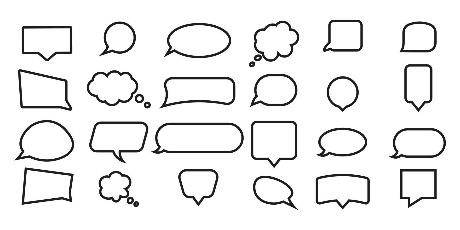 Set Of Speech Bubbles Icon. Vector Illustration