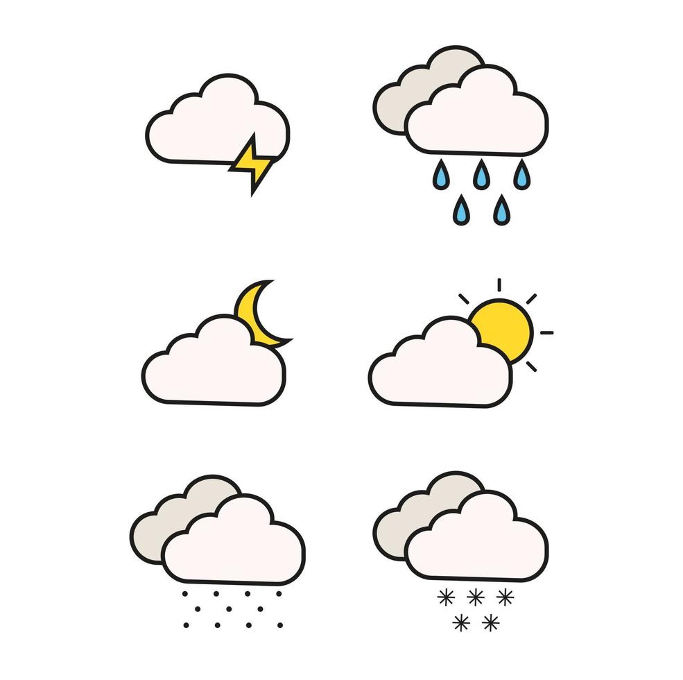 Weather forecast. Flat Icon Vector