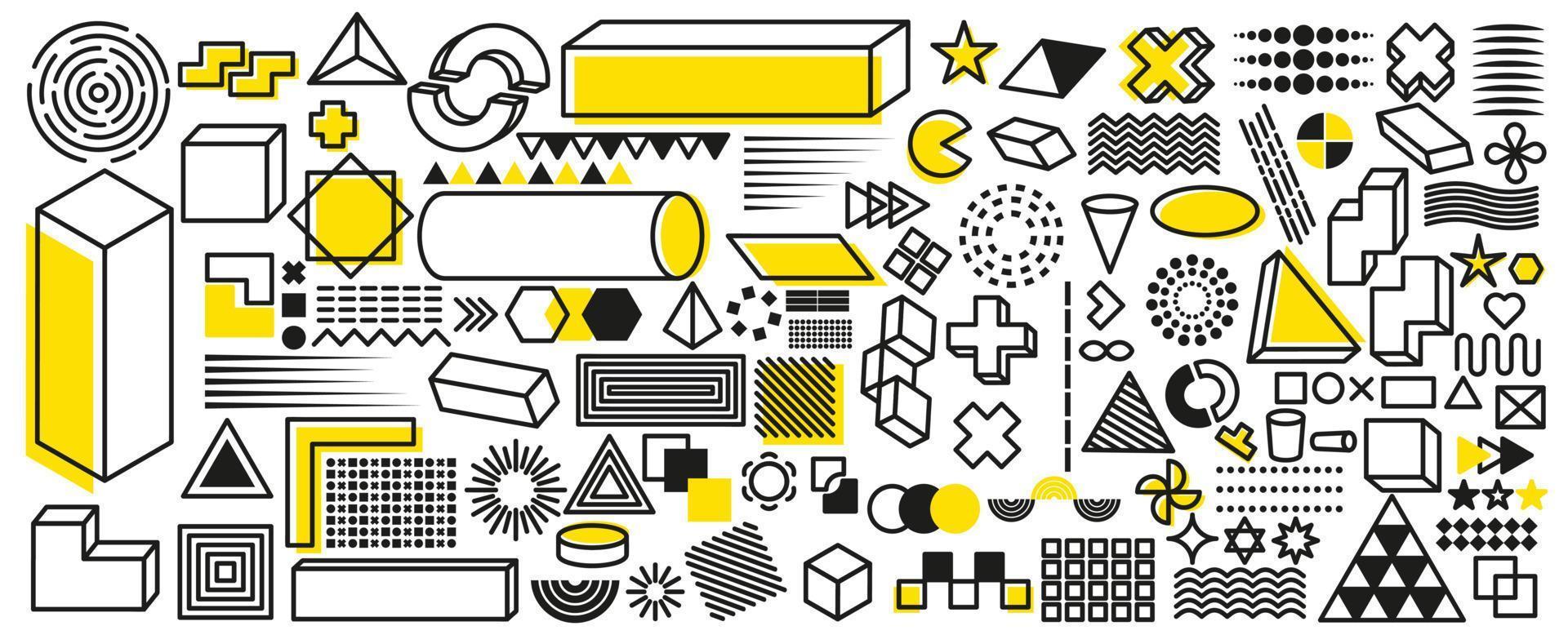 Big Set of geometric shapes.Vector Illustration vector