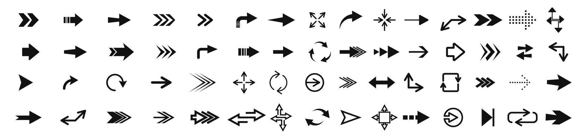 Big Set Of Arrows Icon.Vector Illustration vector