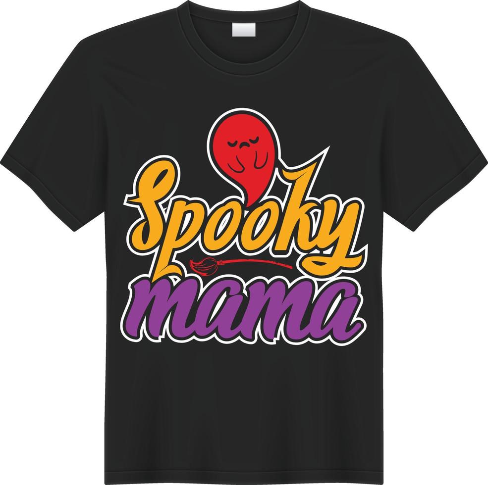 Halloween Spooky mama T-Shirt Design 13974380 Vector Art at Vecteezy