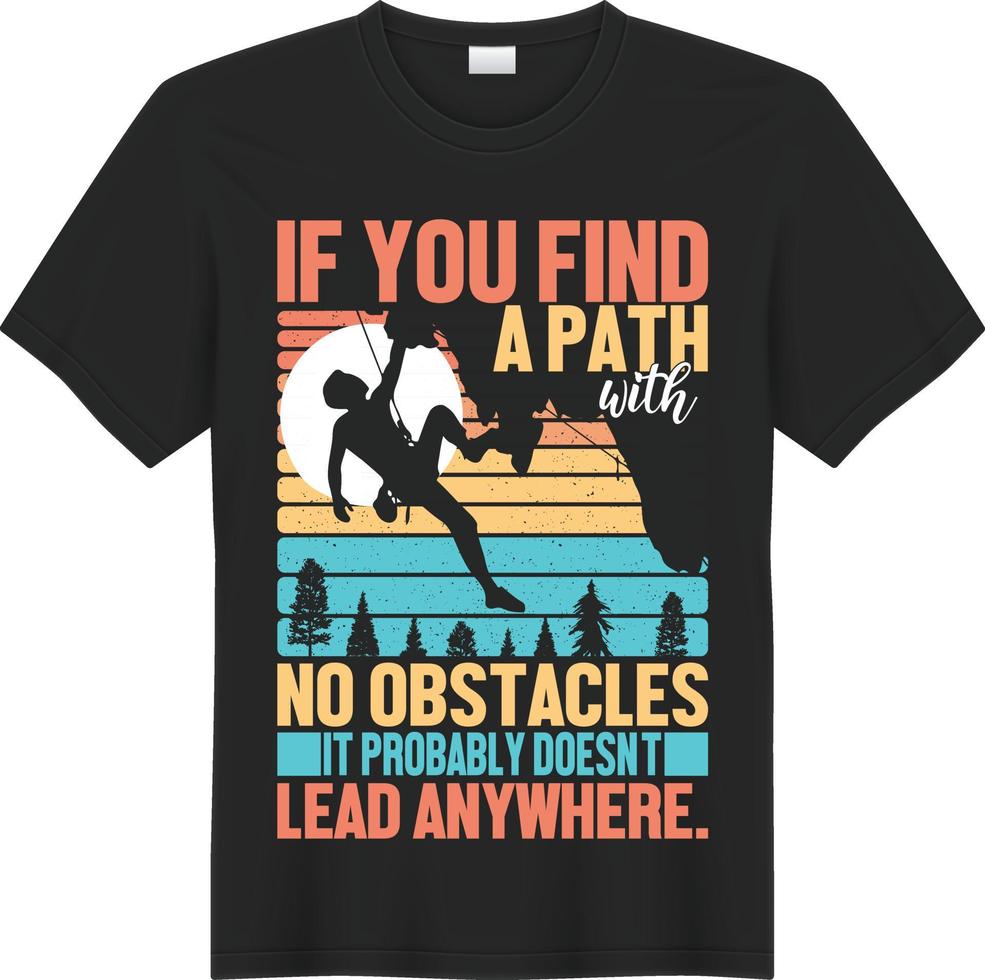 Hiking T-Shirt Design vector