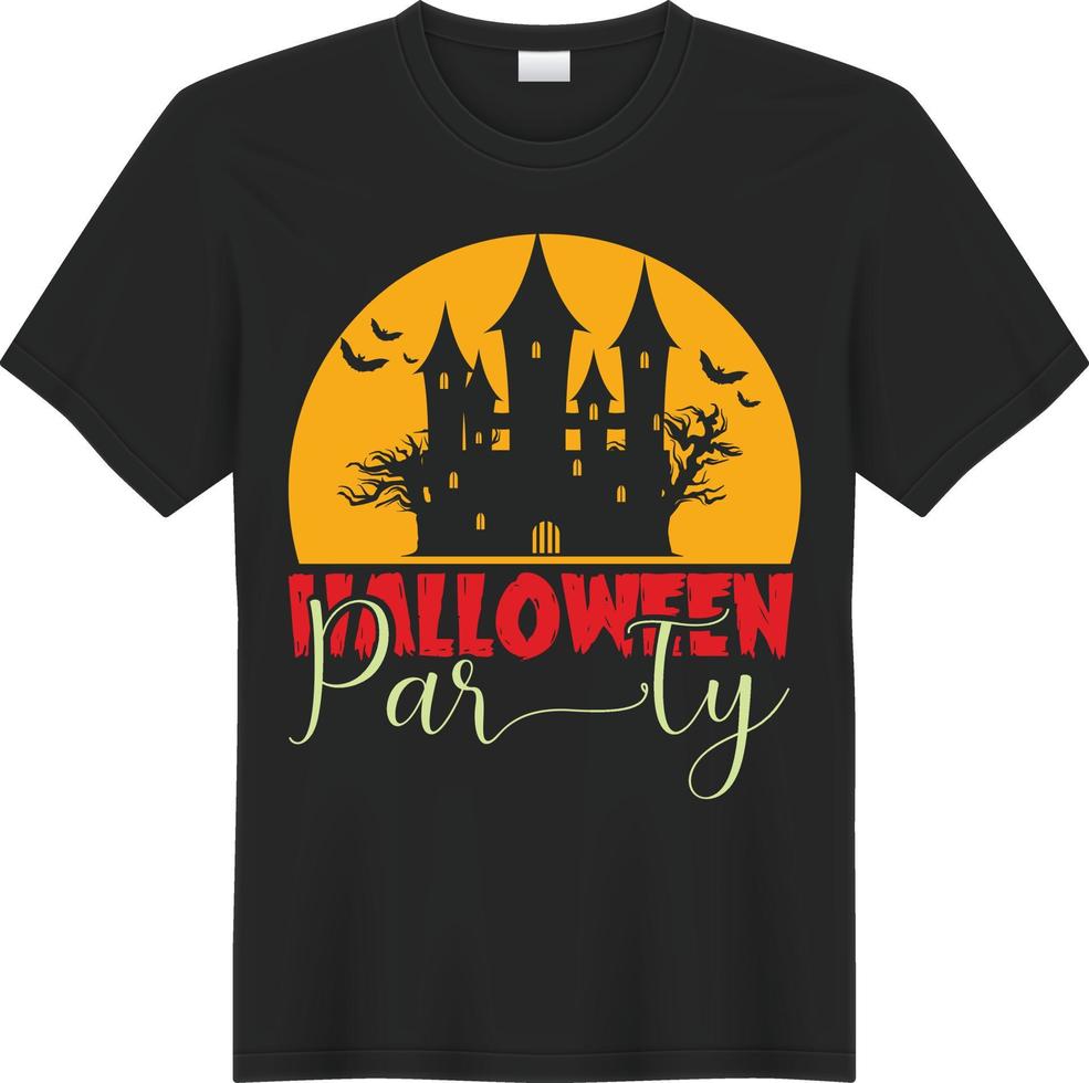 diseño de camiseta de fiesta de halloween vector