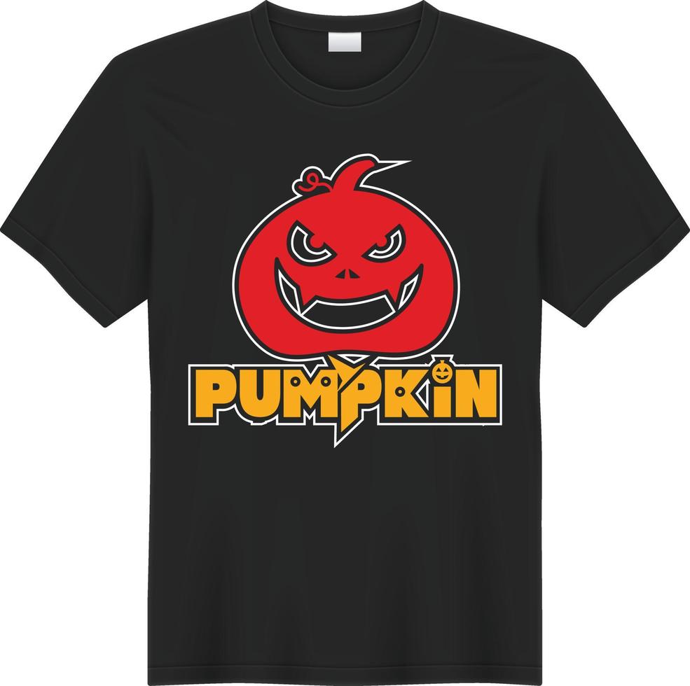 diseño de camiseta de calabaza de halloween vector