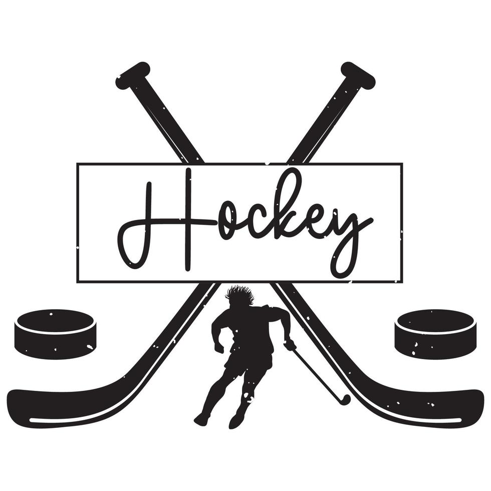 Hockey Stick Tee Design vector