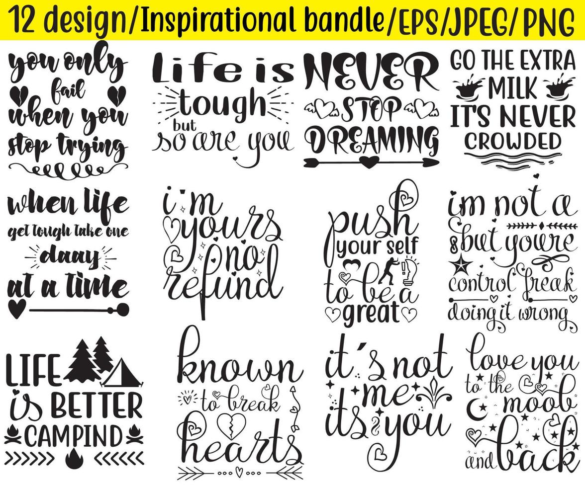 inspirational T-Shirt Bundle vector