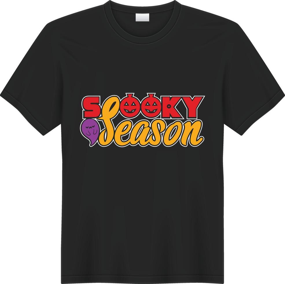 Halloween Spooky Season T-Shirt Design vector