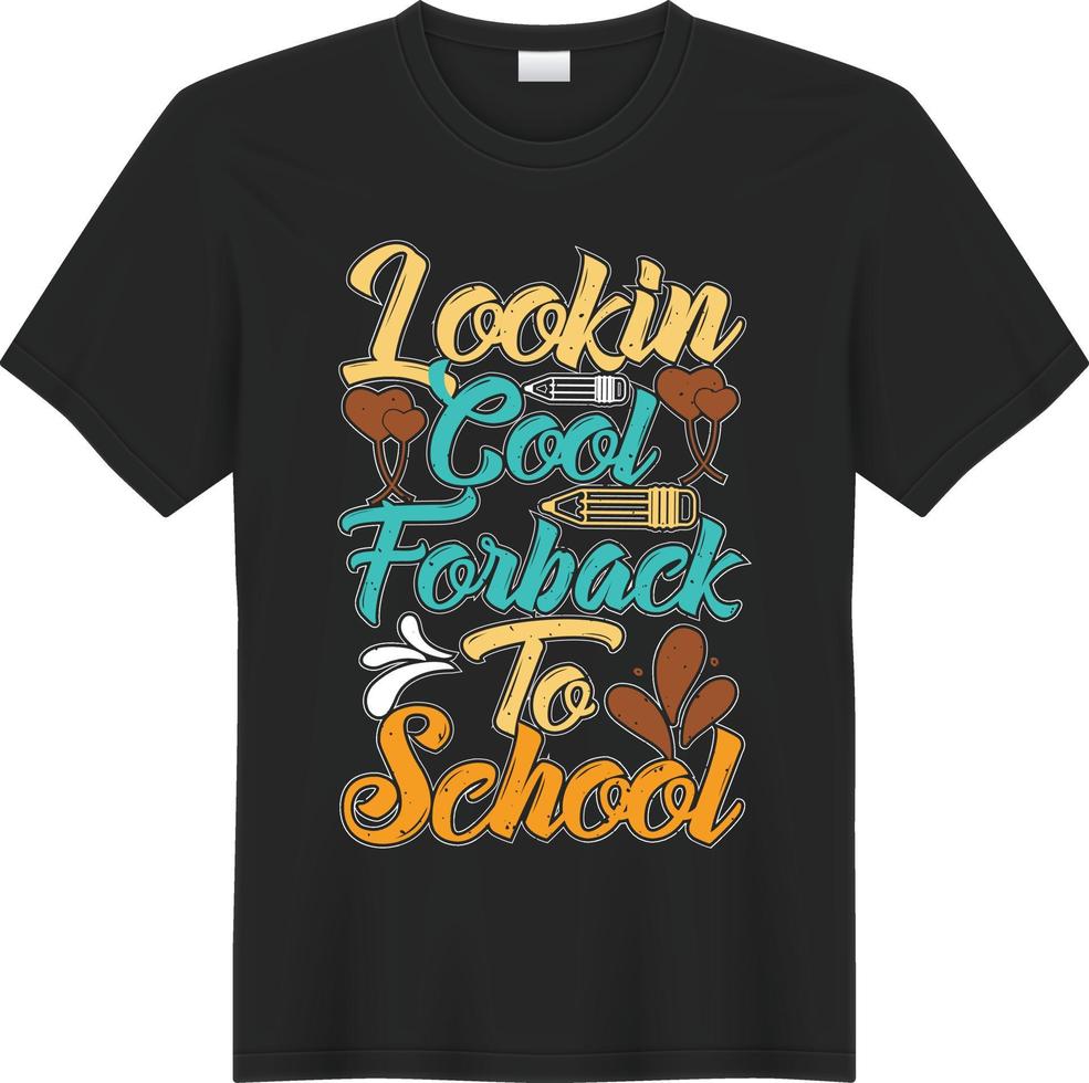 diseño de camiseta de regreso a la escuela vector