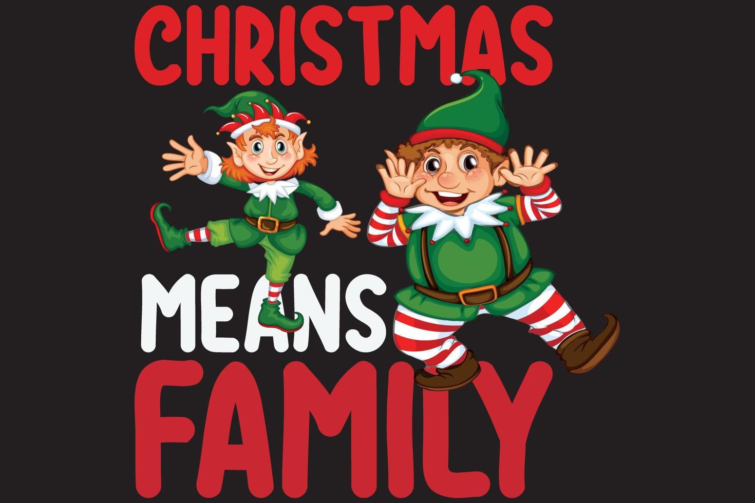 Christmas Means Family vector