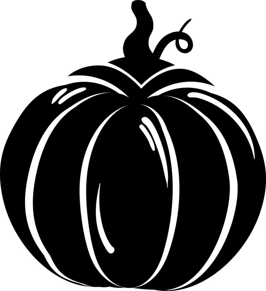 Pumpkin halloween or thanksgiving holiday silhouette vector