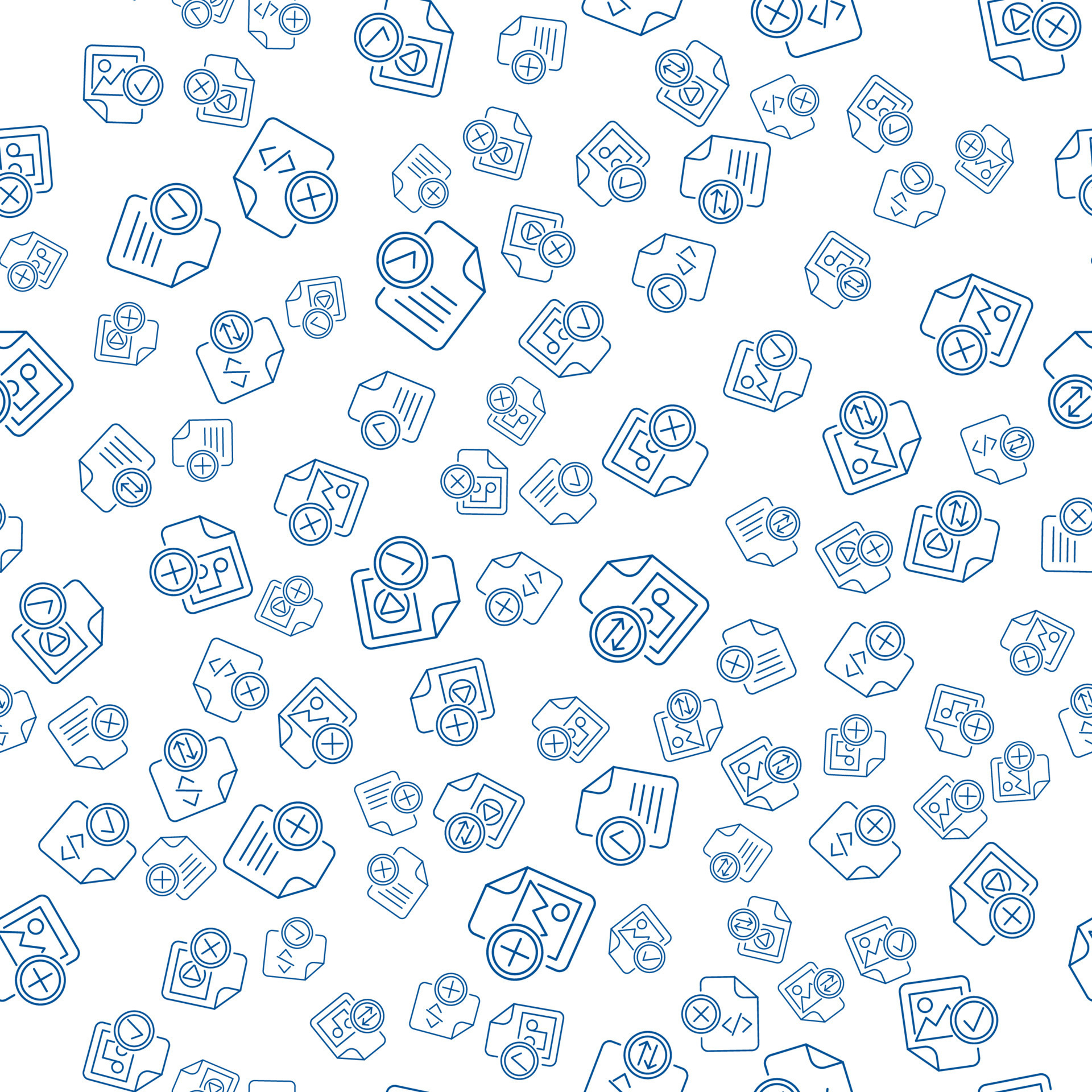 Media Files Icon Outlines Seamless Pattern Design 13974854 Vector Art ...