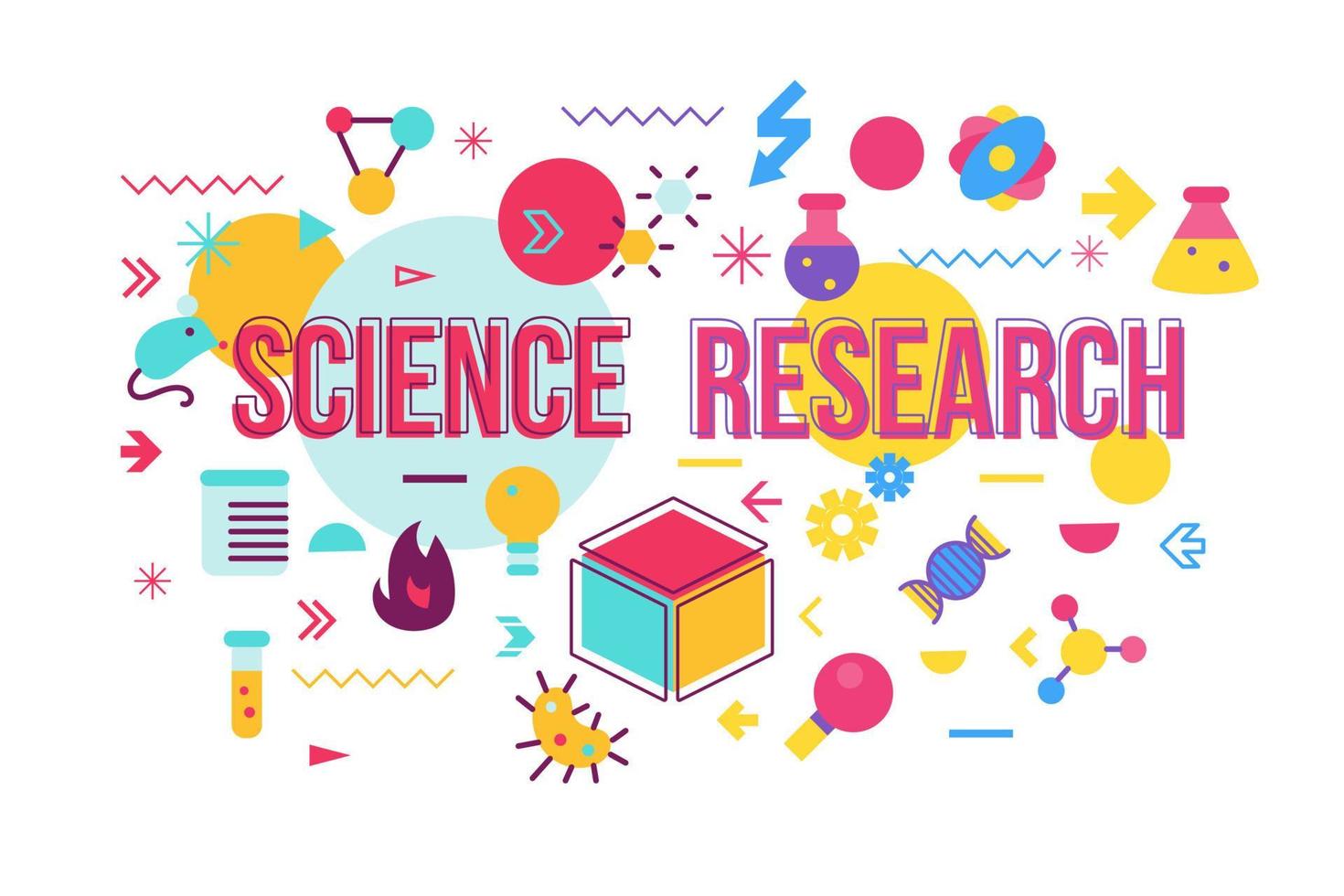 Science experiment word concept banner design vector