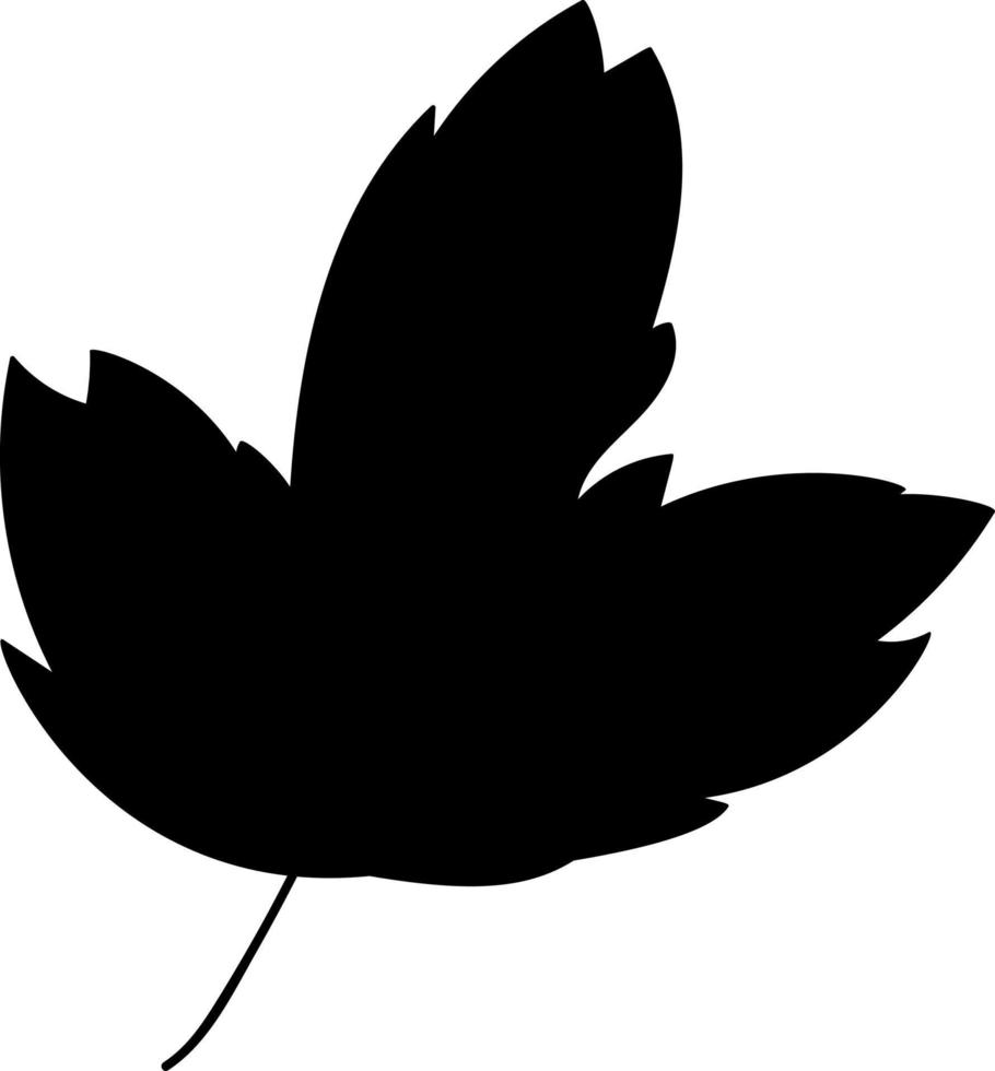 Tree leaf botanical floral decoration silhouette vector