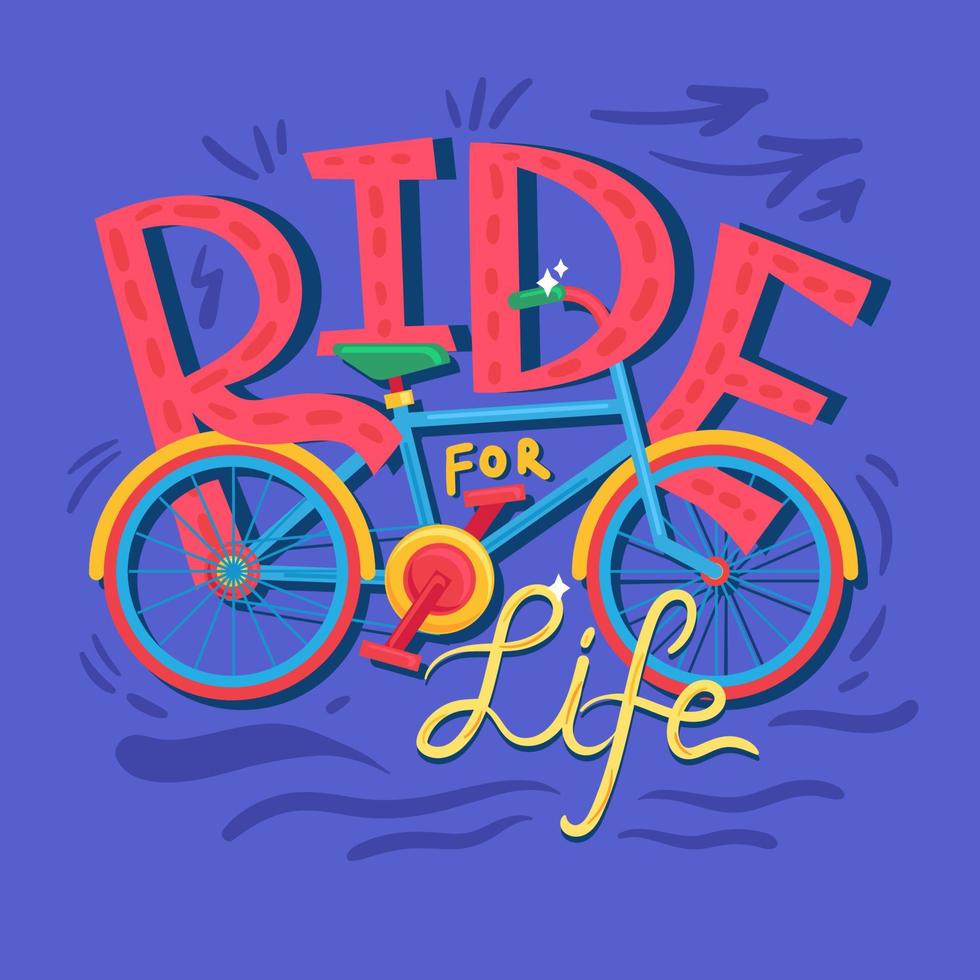 Ride for life concept icon vector