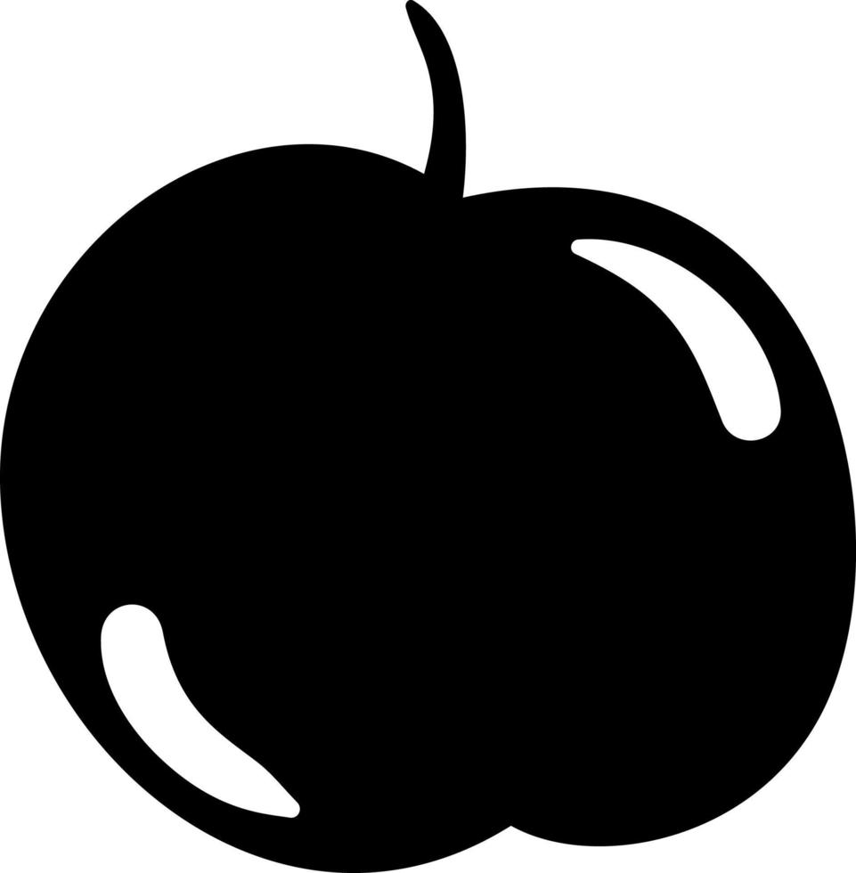 manzana negra día de acción de gracias natural bio comida silueta vector