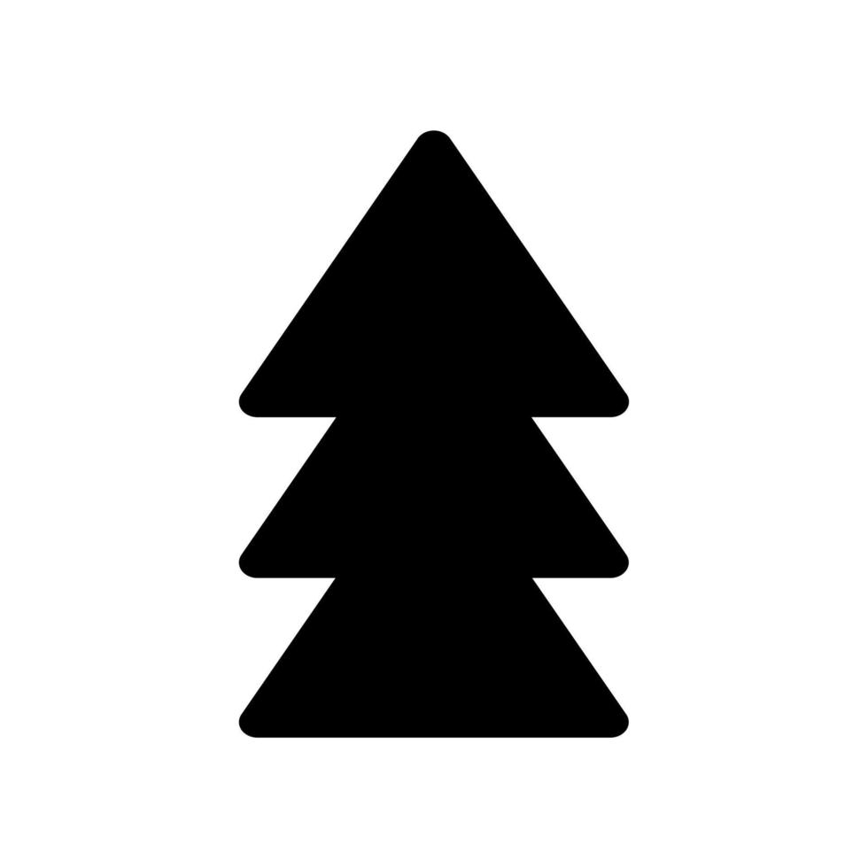 Pine tree christmas celebrating silhouette vector