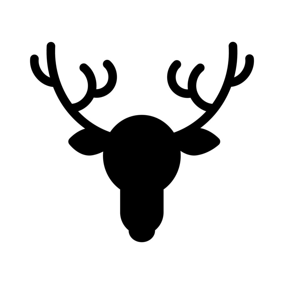 Deer santa claus wild animal silhouette vector