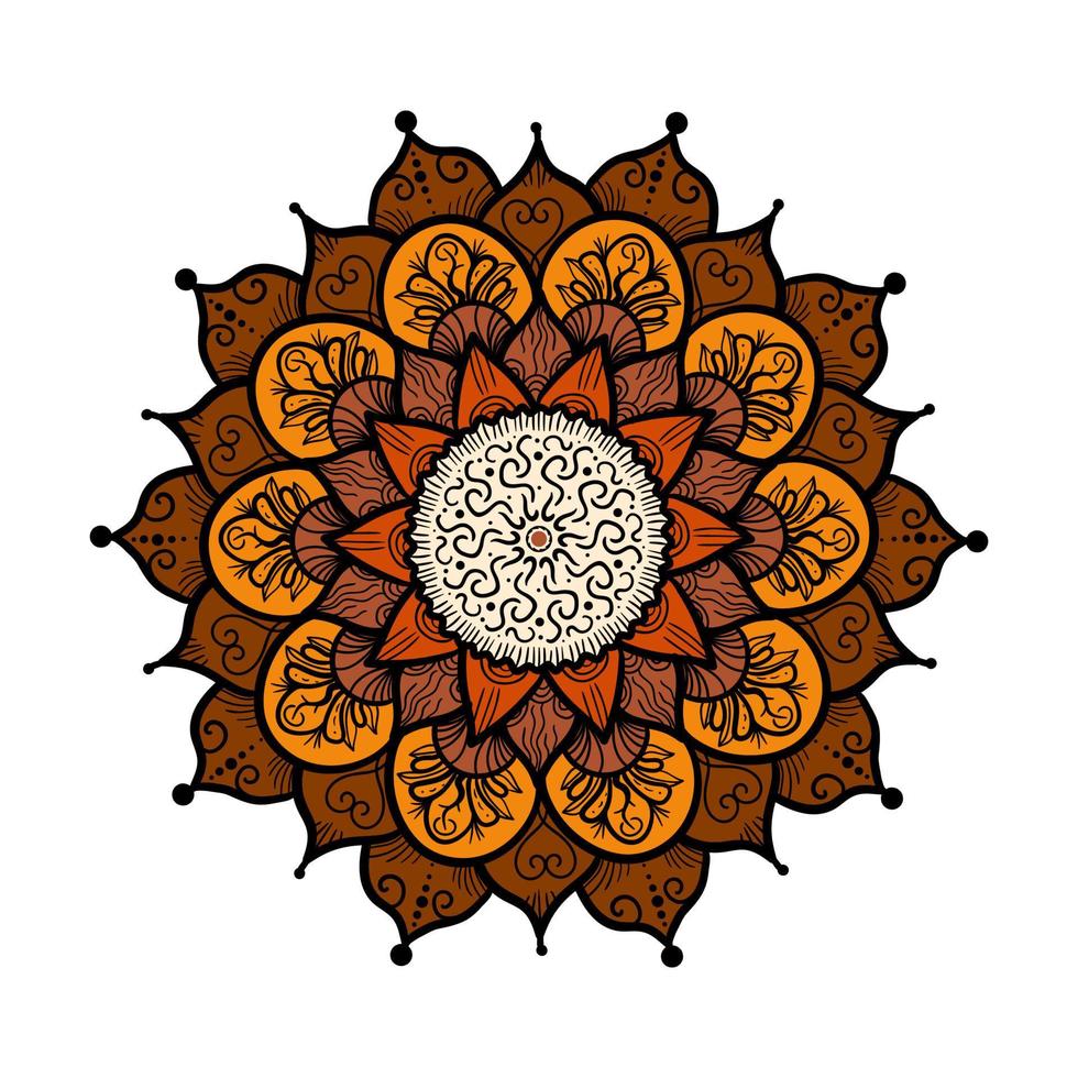 Mandala Line Template vector