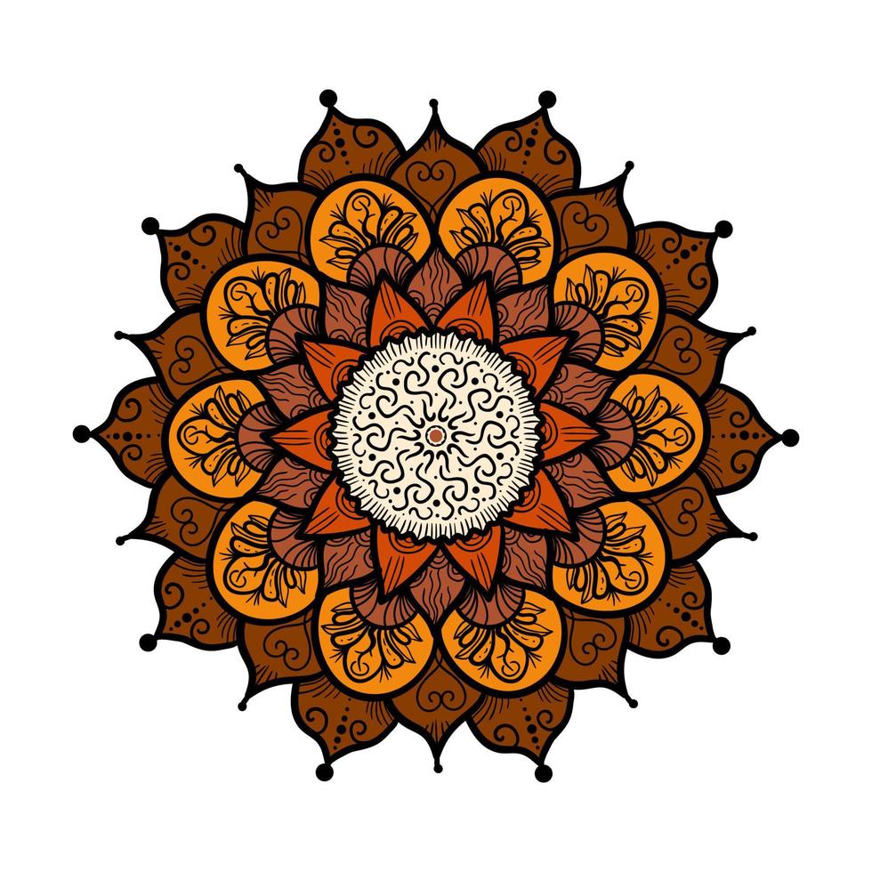 Mandala Line Template vector