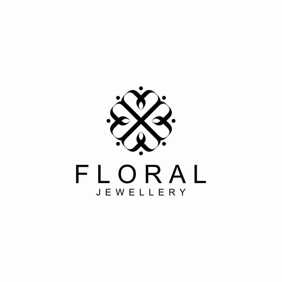 Abstract flower design. Line creative symbol. Universal icon. flower sign. Simple logotype template for premium business. Vector illustration.