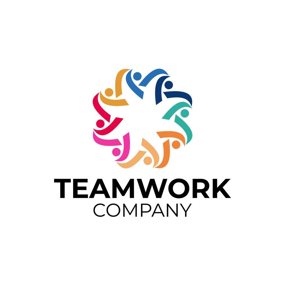 Unusual People Group Set. Group of persons in teamwork and collaboration activity. Vector graphic design